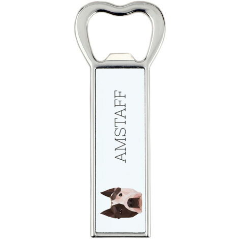 American Staffordshire Terrier, Amstaff, Amstaf - ouvre-bouteille avec photo et inscription pour bière Art-Dog (1/5)