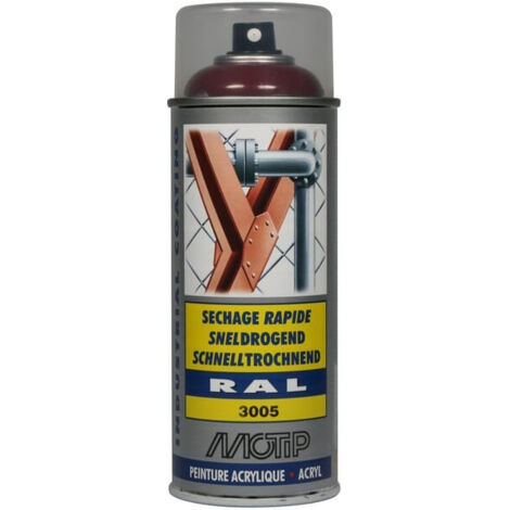 Vernis acrylique en aérosol, RAL 3005 bordeaux 400 ml 07108 (1/4)