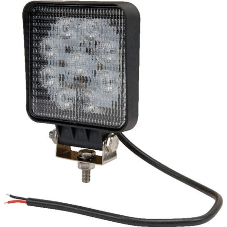 Lampe de travail LED carrée, 27 W, 1800 lm, 10/30 V, lumière diffuse, 9 LED Kramp LA10051 (1/5)