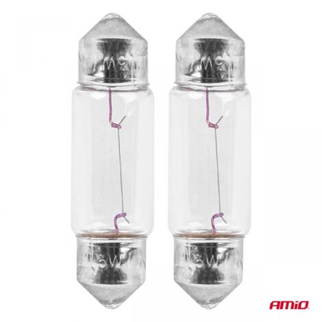Ampoules halogènes C5W tubulaires 36 mm 12 V, blister de 2 pièces amio-03348 (1/4)
