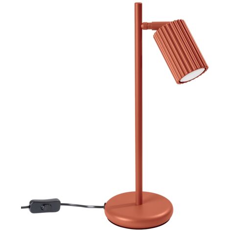 lampe de bureau rouge ocre de carbone (1/5)