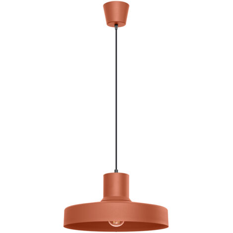 Lampe suspendue rouge ocre Bilo (1/5)