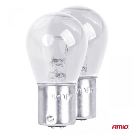 Ampoules halogènes P21/5W BAY15D 12V, lot de 2, blister amio-03353 (1/5)