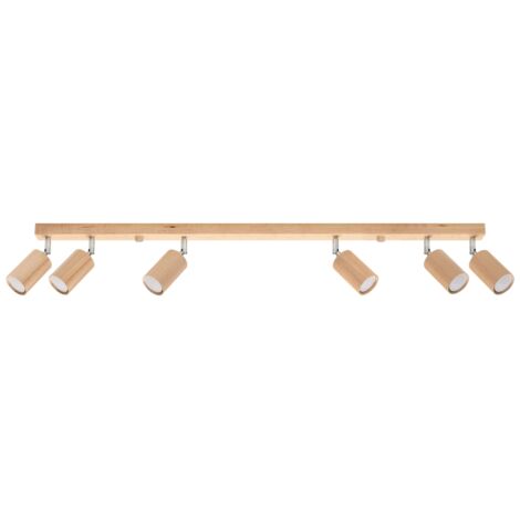 Plafonnier Berg 6 en bois naturel (1/10)