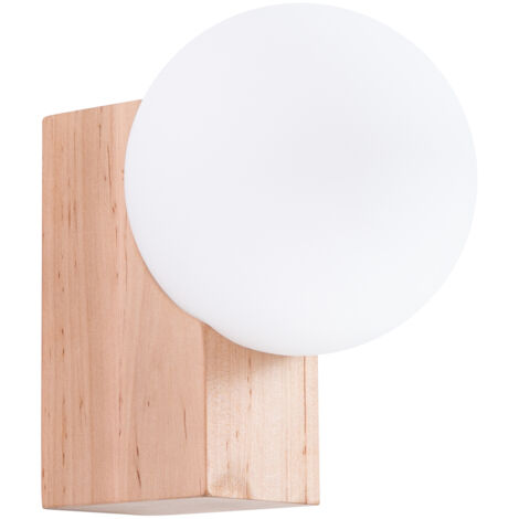 Applique murale Bulbo, bois naturel (1/5)