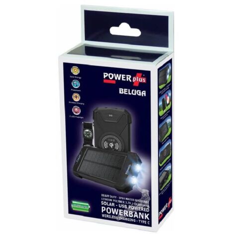POWERplus Beluga Batterie externe solaire Qi avec charge sans fil (1/4)