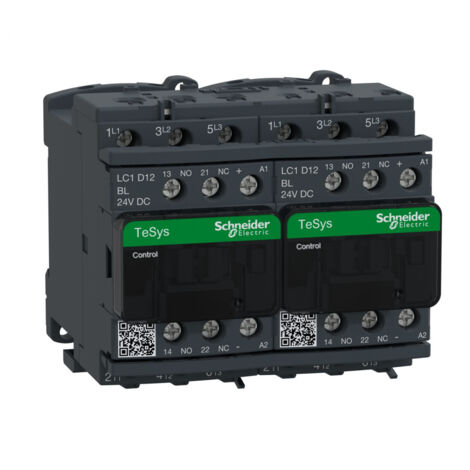 Contacteur inverseur TeSys LC2D 3P AC3 440V 12 A bobine 24 VCC - LC2D12BL (1/2)