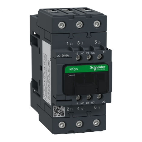 Contacteur de puissance TeSys Deca 40 A triphasé 42 V CA 1 NO 1 NF (EVK) LC1D40AD7 (1/2)