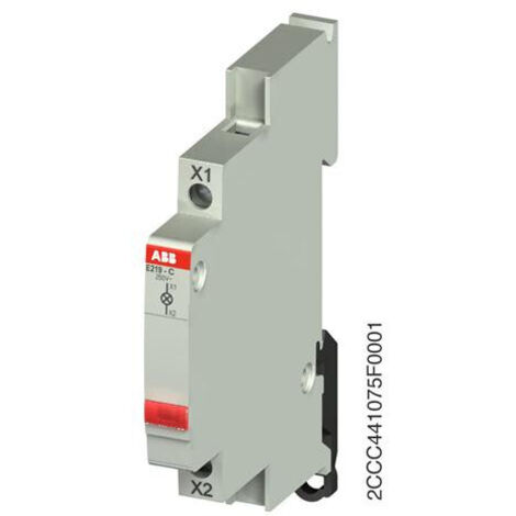 Lampe modulaire monophasée rouge 12-48V AC/DC E219-C48 2CCA703421R0001 (1/2)