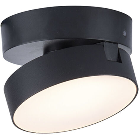 Spot de plafond rond LED noir orientable 6,8 W Stanos Lutec (1/2)