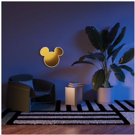 Mickey Mouse Mickey Mirror lampe LED doré 50 x 44 cm (1/3)