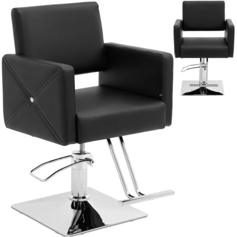 Fauteuil de barbier Physa Carlisle avec repose-pieds - Noir (1/5)