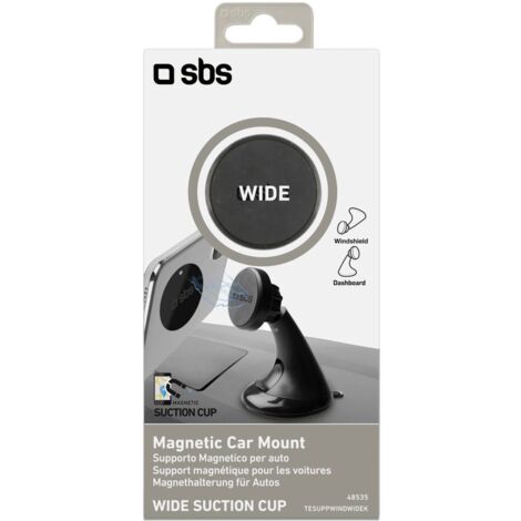 Support smartphone Support magnétique voiture avec ventouse (1/4)