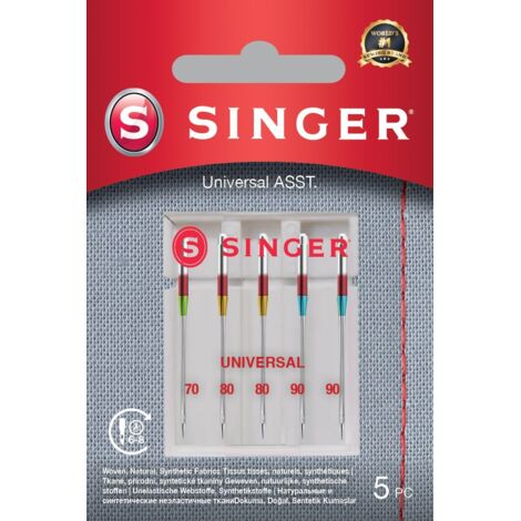 Singer Assortiment d'aiguilles universelles (lot de 5) pour tissus tissés