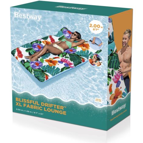Matelas gonflable Bestway Blissful Drifter XL en caoutchouc et textile 200 x 129 cm (1/3)
