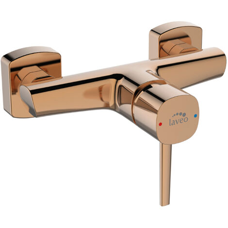Mitigeur de douche mural sans garniture de douche Pink Gold Laveo Pola (1/2)