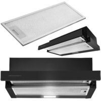 Hotte de cuisine télescopique 50 cm noire BT-234