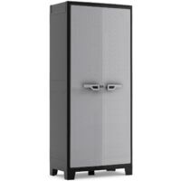Keter – Armoire de jardin Titan 80x44x182 cm – Plastique polypropylène résistant aux intempéries – 8 étagères étroites – Charge max 15 kg par étagère