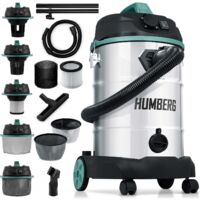 Aspirateur industriel 30L 1600W – Aspiration eau et poussière – Moteur robuste – Fonction souffleur – Pour chantiers humides et secs
