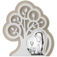 Image de la Sainte Communion, souvenir en argent de la première communion avec gravure Taille: 14x15,5 cm UGS : VL81400/1L