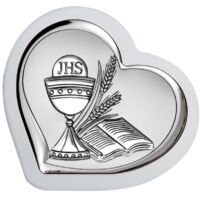 Image de la Sainte Communion, souvenir en argent de la première communion avec gravure Taille: 9,2x9 cm UGS : BC6542/1W