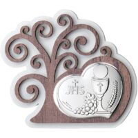 Image de la Sainte Communion, souvenir en argent de la première communion avec gravure Taille: 15x13 cm UGS : VLL331