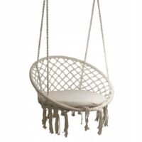 Chaise Brésilienne Balançoire Hamac Suspendu avec Coussin RIO BEIGE