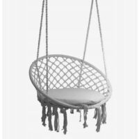 Chaise Hamac Suspendue Balançoire Brésilienne avec Coussin RIO GRIS