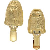 Shih Tzu, Shi tsu, Shi-Tzu, Szi-cu, Szitzu - broche avec clip, porte-numéro de départ plaqué or, badge noble pour une exposition canine par Art-Dog