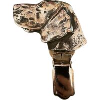 Weimaraner - broche avec clip, porte-dossard, badge d'exposition argenté par Art-Dog