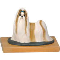 Shih Tzu, Shi tsu, Shi-Tzu, Szi-cu, Szitzu - statuette peinte, figurine, réalisée par l'artiste, marque Art-Dog
