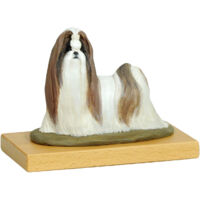 Shih Tzu, Shi tsu, Shi-Tzu, Szi-cu, Szitzu I - statuette peinte, figurine, réalisée par l'artiste, marque Art-Dog