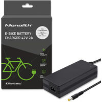 Chargeur Qoltec pour vélo et scooter électrique 36 V 42 V 2 A 5,5 x 2,5 + câble d'alimentation