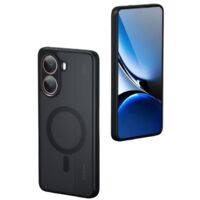 Coque Matte Mag Cover compatible avec MagSafe pour POCO X7 Pro 5G, noire