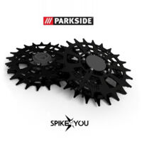 Roues à pointes en acier inoxydable 3 mm pour robot tondeuse PARKSIDE PMRA, PMRDA – Traction optimale sur terrains difficiles