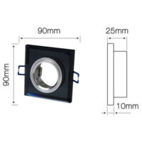 LL-OSK-CZ-246395 : Luminaire fixe carré LED line®, noir, verre