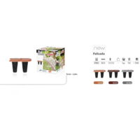 PALISSADE DE JARDIN PLATE 2 COULEURS GRIS 3,8 m