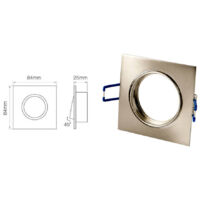 LL-OSK-SAT-242946 : Luminaire carré LED line®, mobile, satiné, coulé