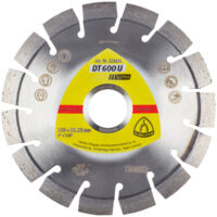 Disque diamanté segmenté KLINGSPOR 125 mm x 2,4 mm x 22,2 mm SUPRA DT600U, béton armé