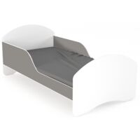 Lit enfant LEO2 140x70 blanc et gris