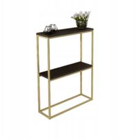 Console double 60x20 hall en profilés 15x15 Gold Black