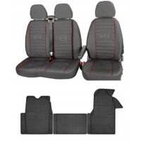 Ensemble de housses et tapis sur mesure pour Renault Master II 1999-2010 – Housses en tissu épais – Tapis en caoutchouc renforcé