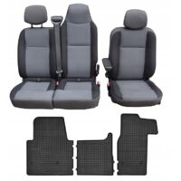 Ensemble de housses et tapis sur mesure RENAULT Master III 2010-2022 – Housses en tissu épais – Tapis en caoutchouc renforcé – Ajustement parfait