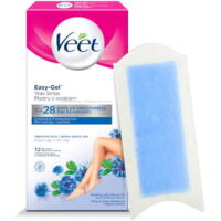 Bandes de cire Veet Easy-Gel - Peau sensible, 12 pièces.