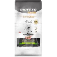 BIOFEED Euphoria Croquettes pour chiens de petite et moyenne taille à la dinde et à l'agneau, 8 kg