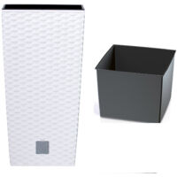 Pot de fleurs haut RATO DRTS325 avec insert Blanc