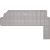 Tapis de sol en caoutchouc pour : Peugeot Expert II fourgonnette de livraison 2e rangée (2007-2016) - gris, sur mesure