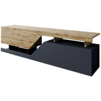 Mobilier1 – Meuble TV Ceelias 160 x 46 x 35 cm – Panneau stratifié – Système 'Push to Open' – Compatible intérieur moderne