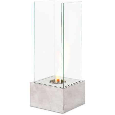 Biocamino design da terra bioetanolo grigio cromo cm 25 x 25 x h 65 (1/5)