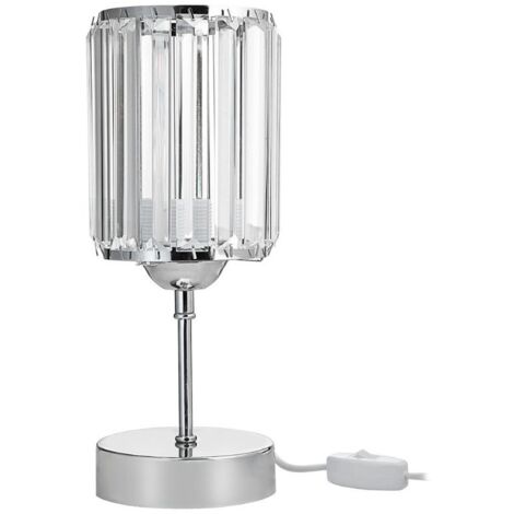Lampada da tavolo Alis cromata e paralume effetto cristallo MNG7079 EFFEZ (1/5)